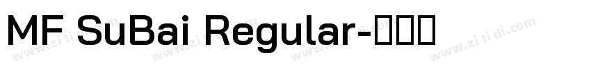MF SuBai Regular字体转换